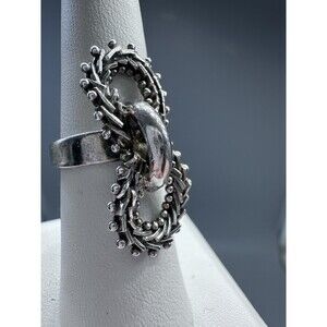 Diamant's 925 M. O. Mexico Amazing Articulated Links Sterling Silver Ring 6.5